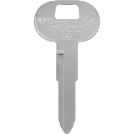 Hillman Automotive Universal Key Blank for B56 Double Sided for GM - Case of 10; Silver 5965371